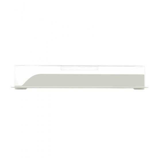 Porta Frios 24x16x4,5cm De Polipropileno Com Tampa De Poliestireno Off-White